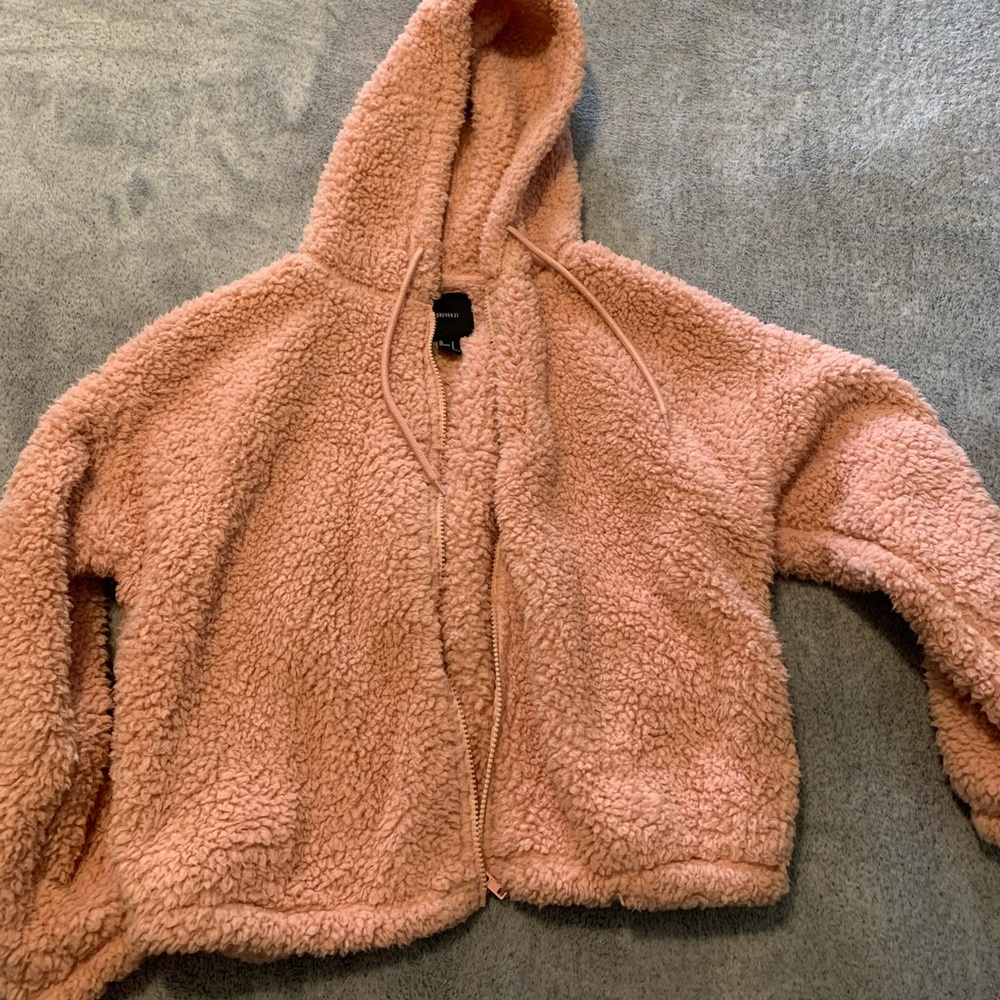 Forever 21 Cropped sherpa jacket